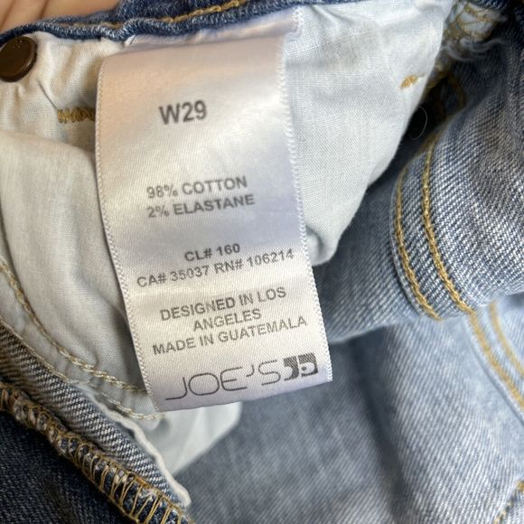 Joe’s High Rise Denim Blue Jean Cutoff Shorts Women's Size 29 Medium Wash - Picture 4 of 9